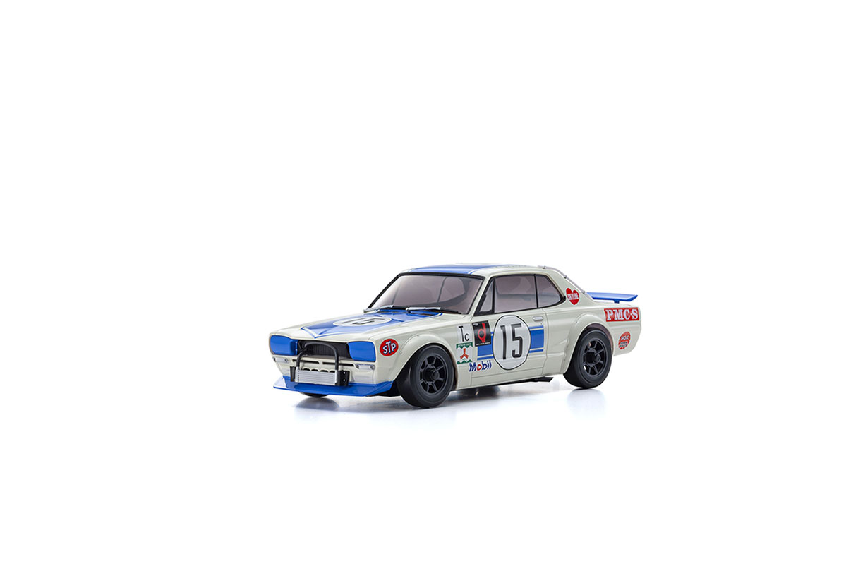 Mini-Z AWD Skyline 2000GT-R KPGC10 Racing'72 Blue No15 (MA020/KT531P)