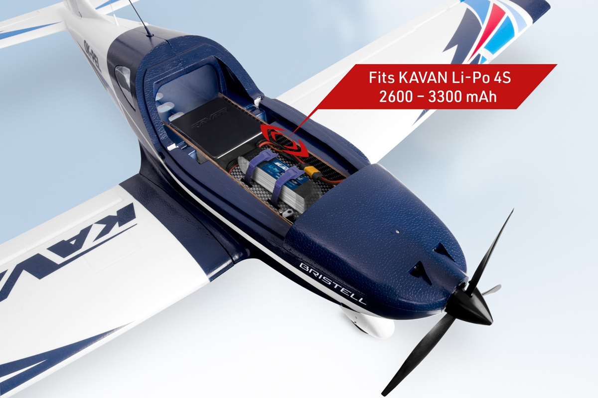 KAVAN Bristell B23 1600mm s R8 Rx - modrá