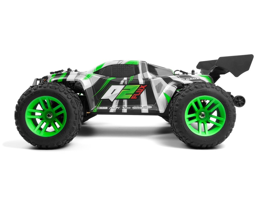 Quantum2 XT Flux 1/10th Stadium Truck - Zelený