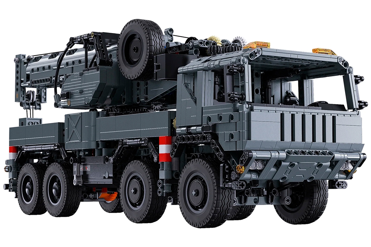 RC Master vojenský autojeřáb - Stavebnice z kostek