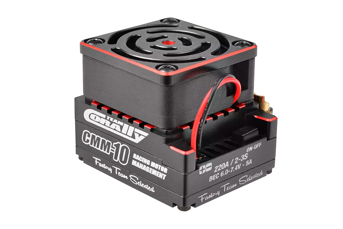 CMM-10 Racing Controller - 2-3S - 220A - senzorový regulátor - černý/červený