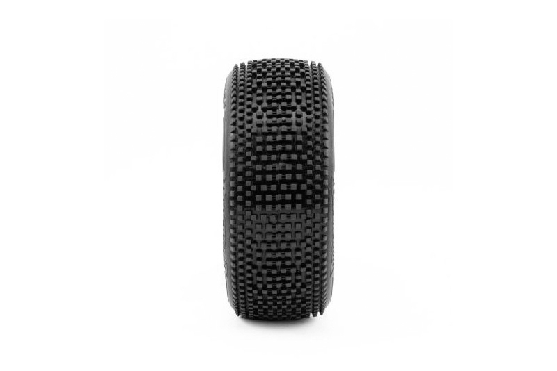 HOT DICES V2 BUGGY S2 (SOFT) nalepené pneumatiky, bílé disky, 2 ks.