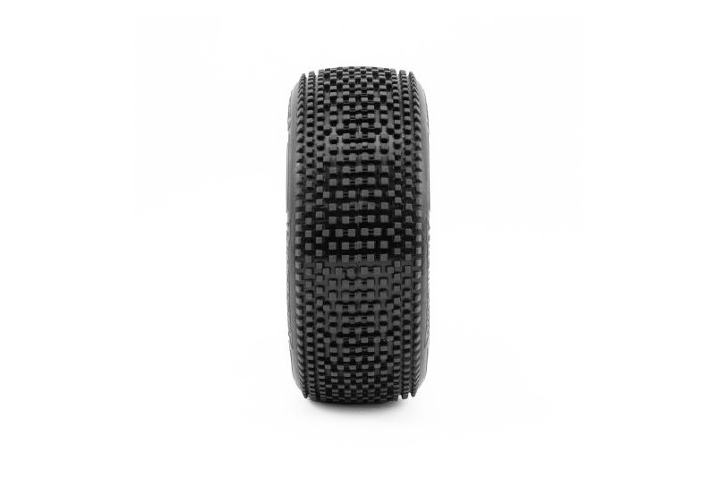 HOT DICES V2 BUGGY S1 (SUPER SOFT) nalepené pneumatiky, bílé disky, 2 ks.