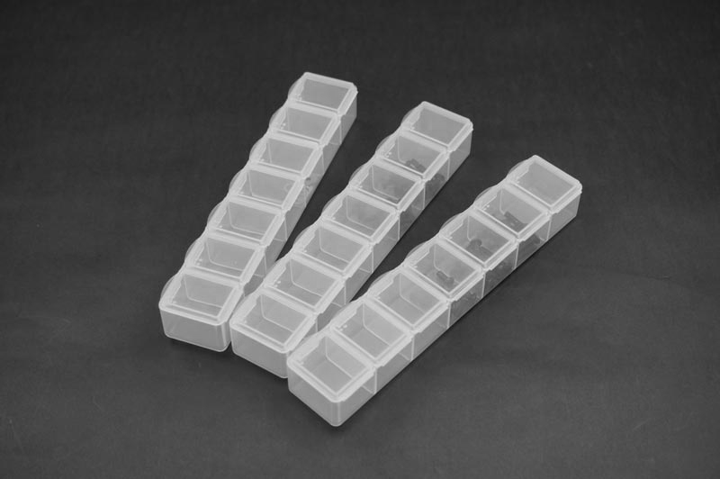 Box na díly 165x34x25 mm (7 přihrádek), 3 ks