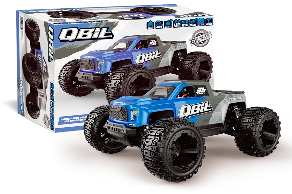 Qbit MT 1/16th Monster Truck - Modrý