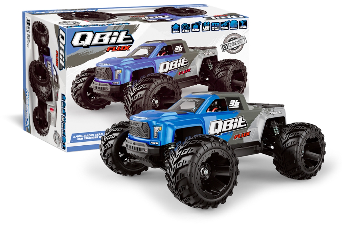Qbit MT Flux 1/16th Monster Truck - Modrý