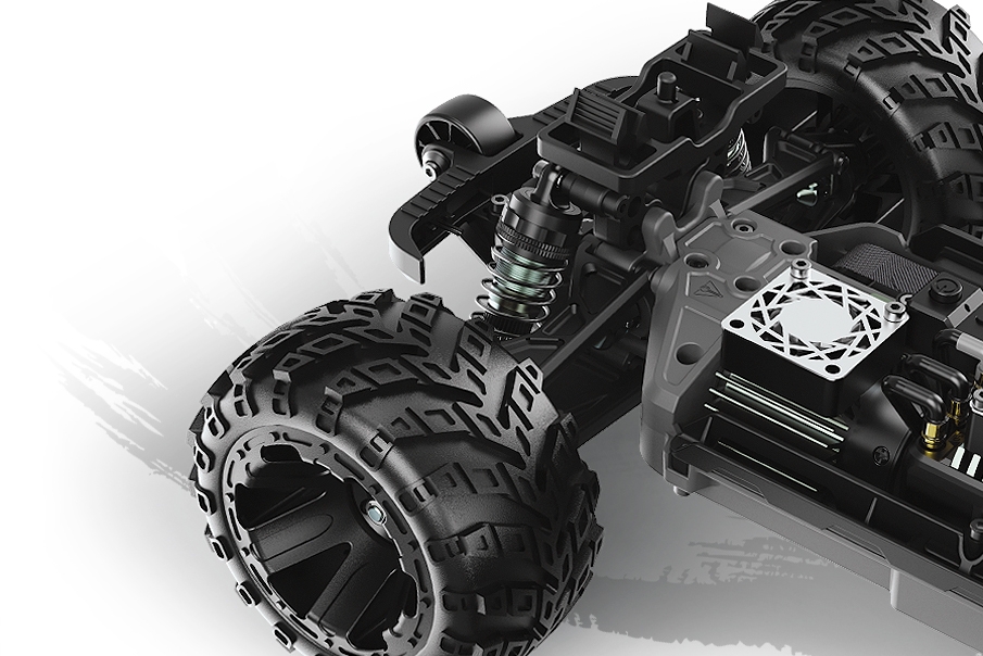 Qbit MT Pro 1/16th Monster Truck - Fluoro Zelený