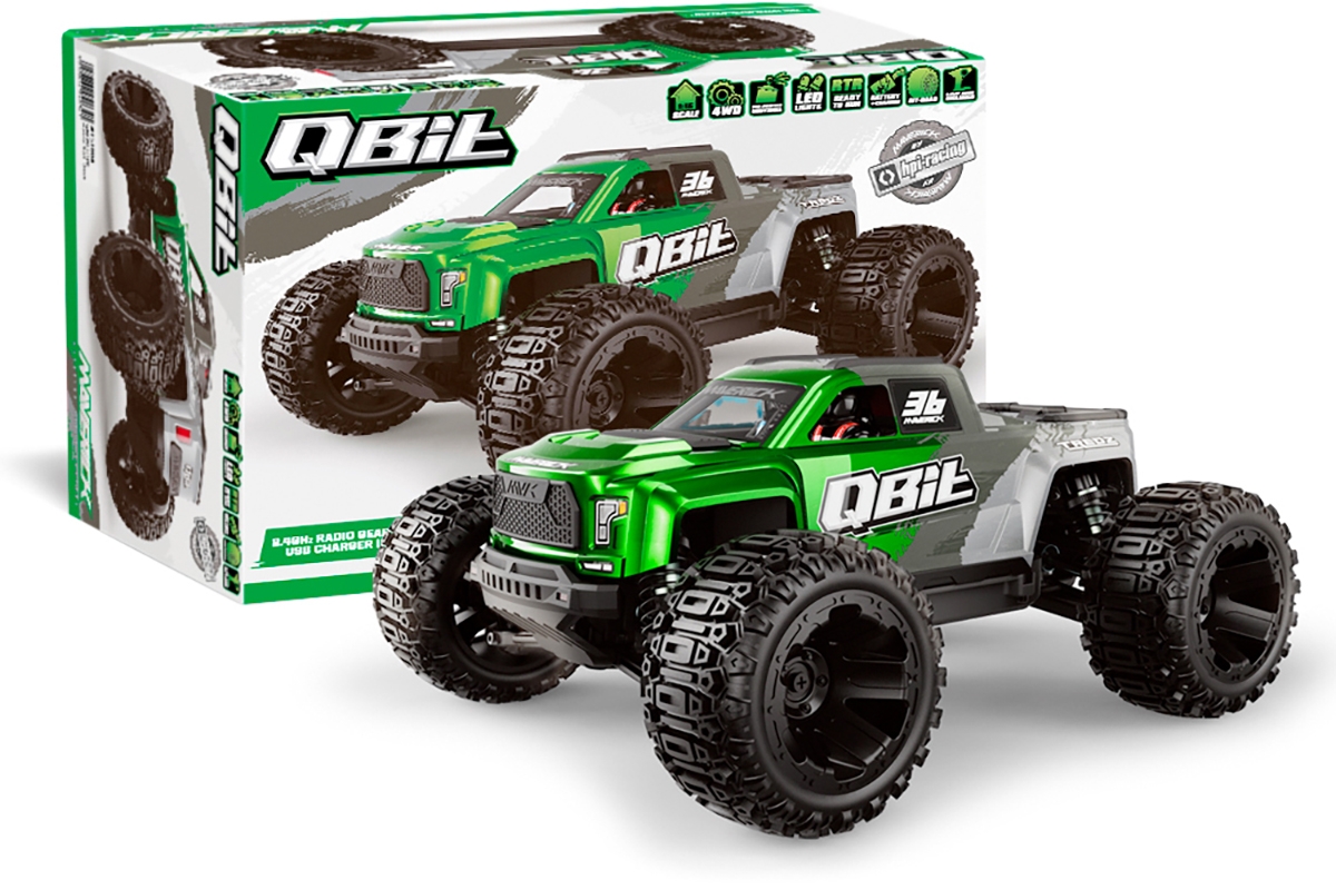 Qbit MT 1/16th Monster Truck - Zelený