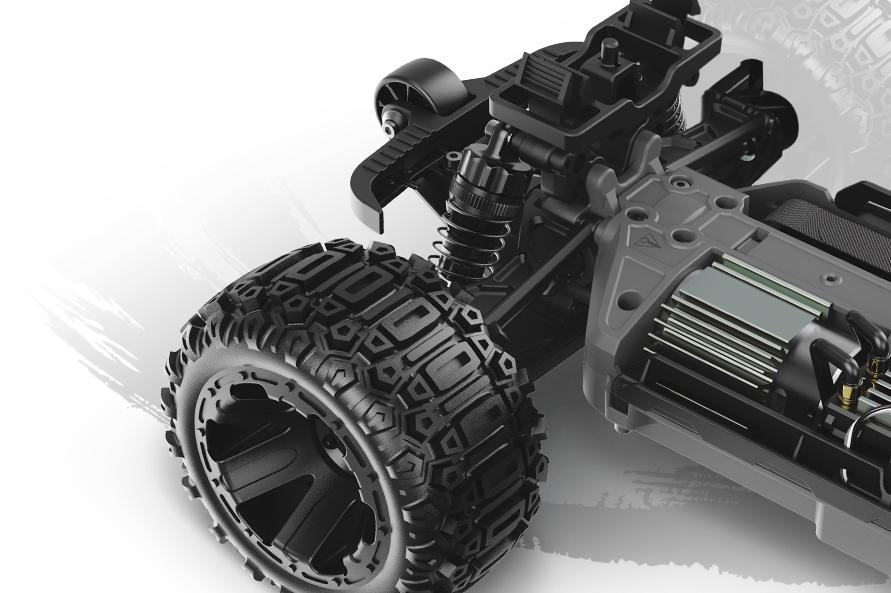 Qbit MT 1/16th Monster Truck - Zelený