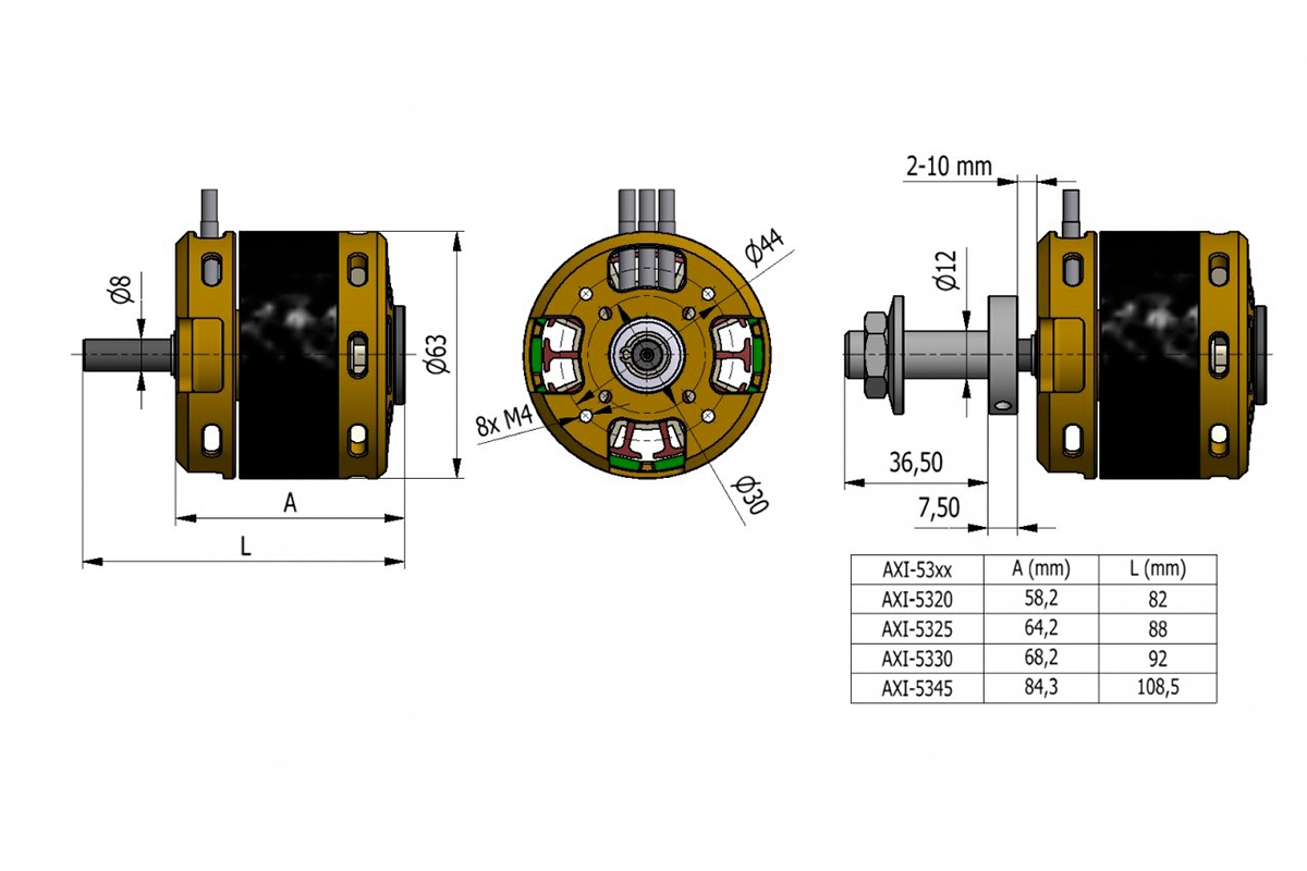 AXI 5325/18 V3 střídavý motor