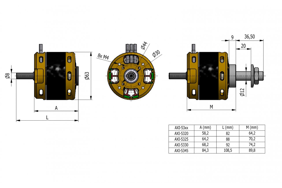 AXI 5325/18 V3 střídavý motor