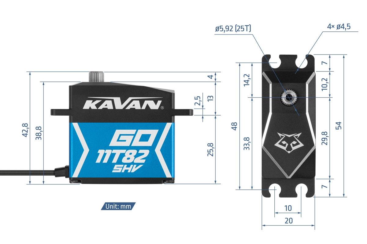 GO-11T82SHV (0.043s/60°, 18kg.cm)