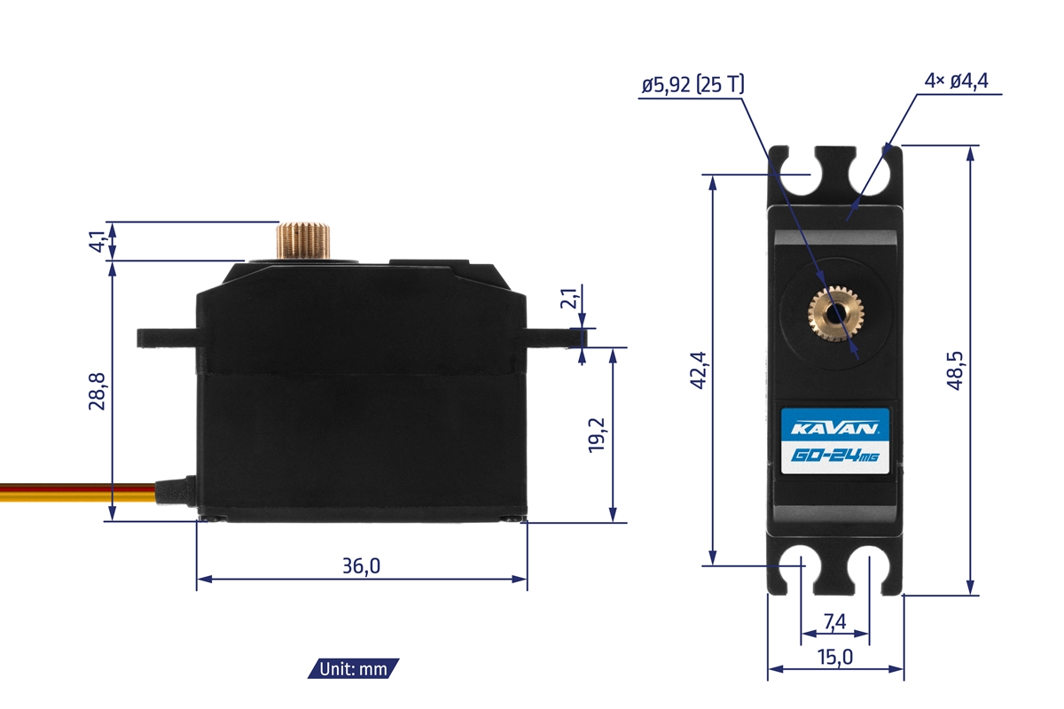 GO-24MG (0.07s/60°, 4.5kg.cm)