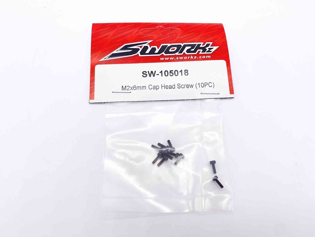 SWORKz válcový imbus M2x6mm, 10 ks.