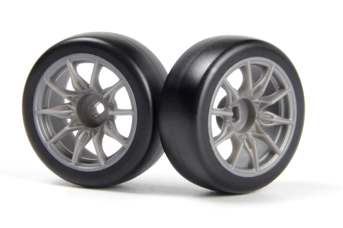 Sada driftových kol vč. pneumatik TSMK5-10 22x11 mm (šedá/4 ks)