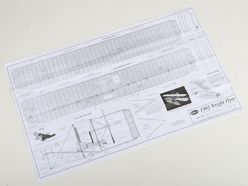 1903 Wright Flyer laser. vyřezávaný 615mm