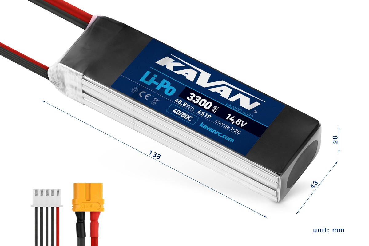 KAVAN Li-Po 3300mAh/14,8V 40/80C 48,8Wh
