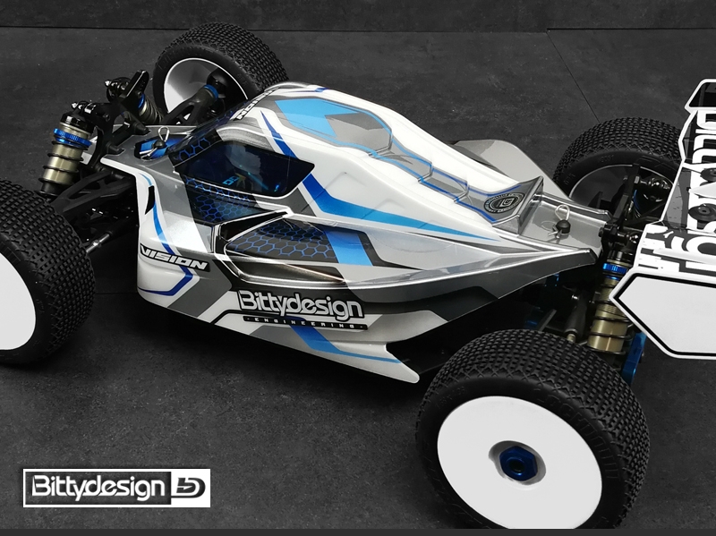Vision čirá karoserie - ASSOCIATED RC8 B3.1e/RC8 B3.2e předříznutou