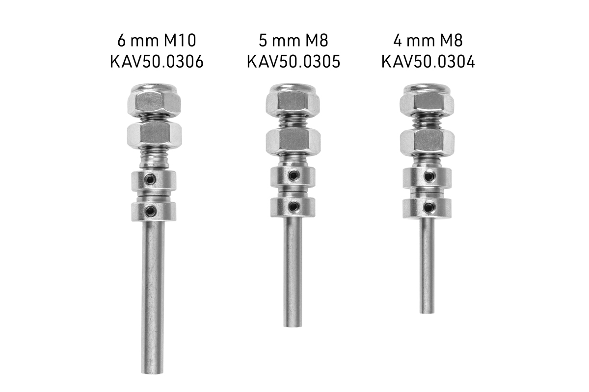Hřídel kola 4mm M8 (2ks)