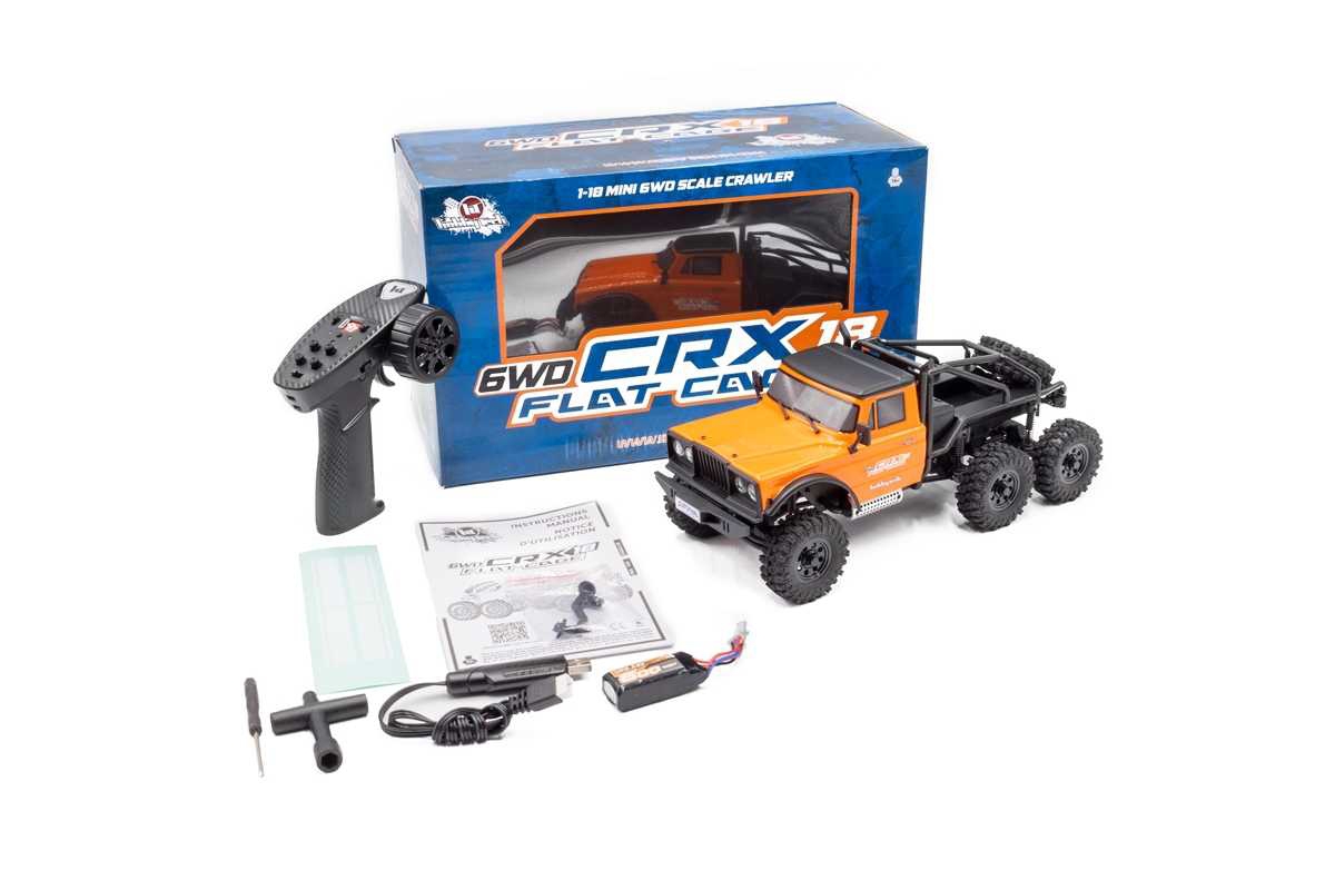 RTR HOBBYTECH CRX18 Truck Trail 1/18, 6wd, krátká verze, - oranžová