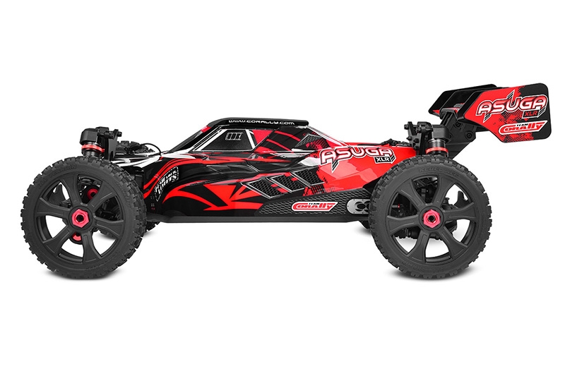 ASUGA XLR 6S - BUGGY 4WD - PRO ROLLER šasi - bez elektroniky - červená
