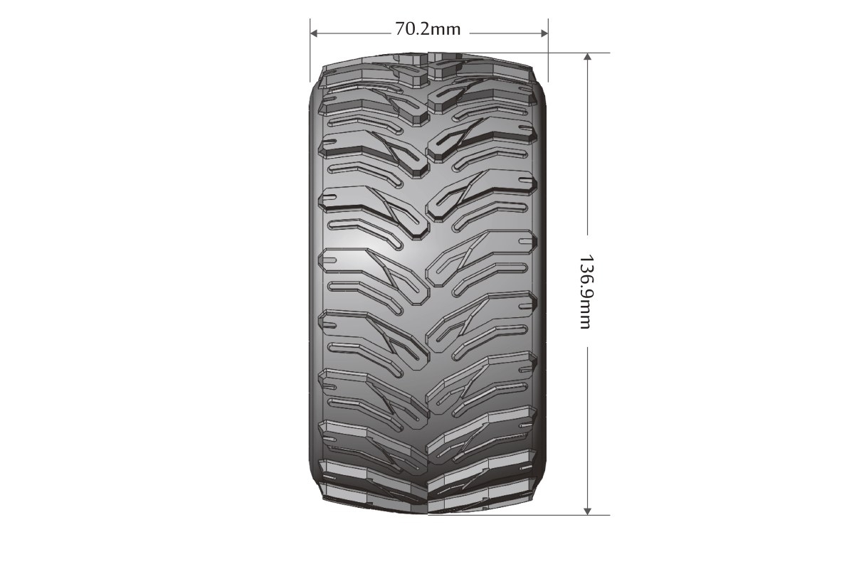 MT-CYCLONE SOFT 1/10 1/2 offset 12mm hex Black Bead-Lock Rims