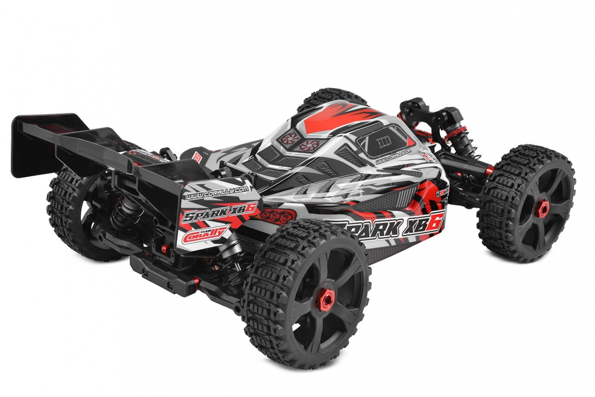 SPARK XB-6 - BUGGY 4WD - ROLLER šasi - bez elektroniky - červená