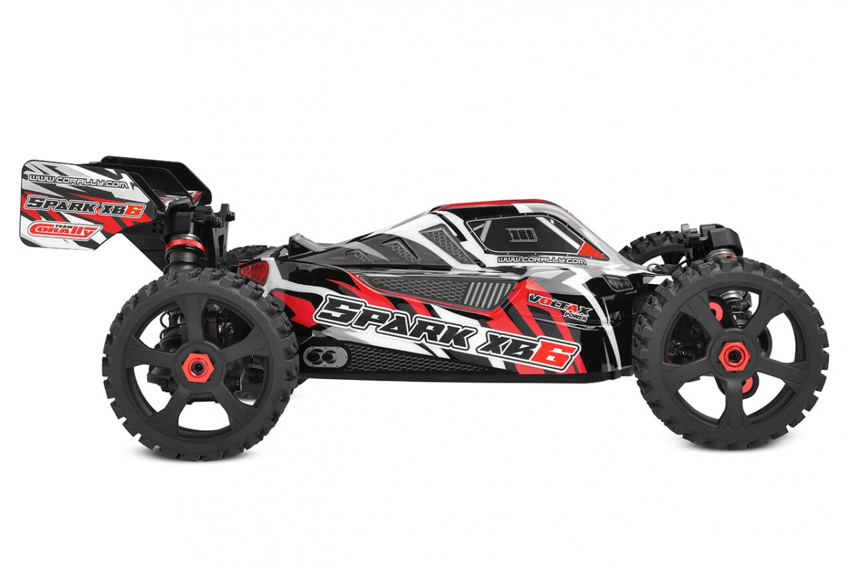 SPARK XB-6 - BUGGY 4WD - ROLLER šasi - bez elektroniky - červená
