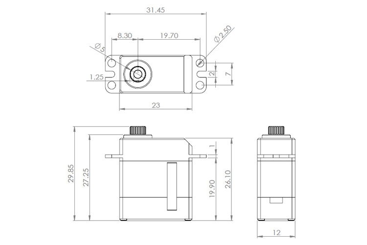 DS95i (0.038s/60°, 2.4kg.cm)