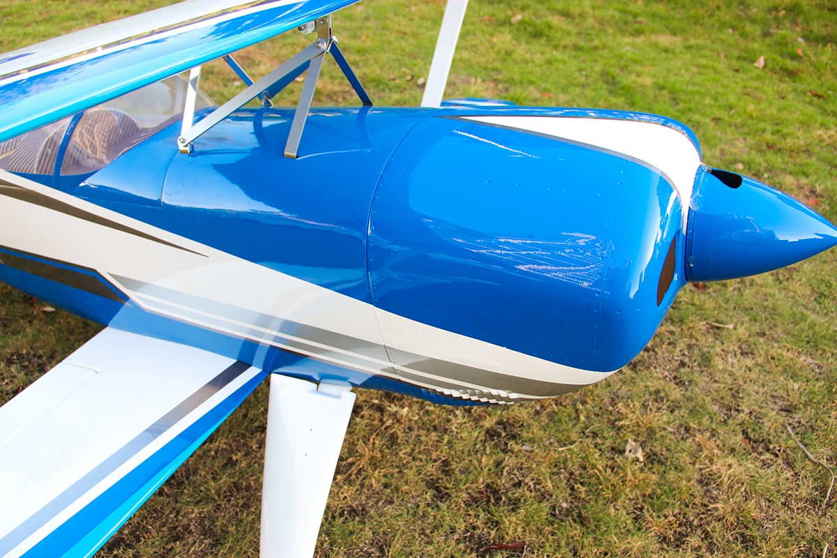 87" Pitts S2B Modrý (2,2m)
