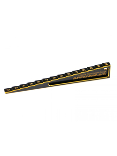 CHASSIS RIDE HEIGHT GAUGE STEPPED 2 TO 15MM BLACK GOLDEN
