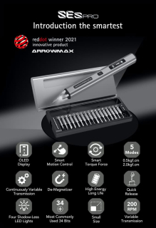 SES Pro Smart Motion Control Electric Screwdriver With Alu Case (34