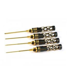 ALLEN WRENCH SET 1.5, 2.0, 2.5 & 3.0 X 100MM - 4-TEILIG. BLACK GOLDEN