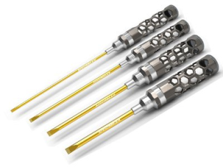 FLAT HEAD SCREWDRIVER SET 3.0, 4.0, 5.0  & 5.8  4PCES HONEYCOMB