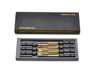 AM Power Tool Tip Set 7 Pieces With Alu Case Black Golden