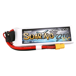 Gensace Soaring LiPo 2S 7.4V-2200-30C(XT60) 104x34.5x14.5mm 122g G-Te