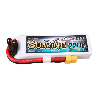 Gens ace Soaring LiPo 3S 11.1V-2200-30C(XT60) 107x34x21.5mm 175g G-Te