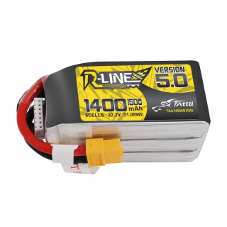 Gensace Tattu-R 5.0 LiPo 6S 1400mAh-150C (XT60) 78x38x40mm 223g