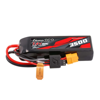 GensAce G-Tech Hard 2S 7.4V-3500-60C 100x34x22mm 179g (XT60)