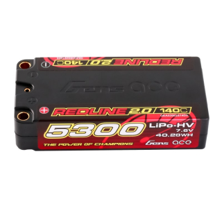 GensAce Redline 2.0 Shorty 2S HV 7.6V-140C-5300 96x47x22.5mm 199g