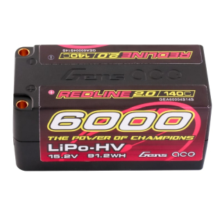 GensAce Redline 2.0 Shorty 4S HV 15.2V-140C-6000 98x47x47mm 410g