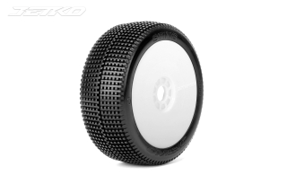 Jetko Sting Soft 1:8 Buggy Pre-glued White Revo Rims (2)