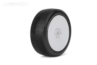 Jetko Lesnar Soft 1:8 Buggy Pre-glued White Revo Rims (2)
