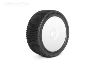 Jetko J Zero Soft 1:8 Buggy Pre-glued White Revo Rims (2)