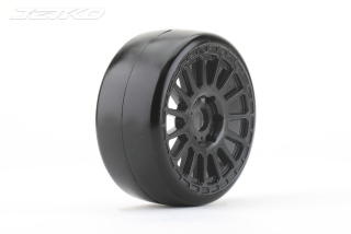 Jetko Buster Super Soft belted 1:8 GT Pre-glued Black Claw Rims (2)