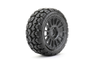 Jetko EX Tomahawk 1:8 Buggy Belted Tyre Black Wheels 17mm Hex (2)