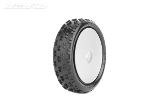Jetko Arena 2wd 1:10 Buggy 2.2 Front Tyres White Wheel EOS Yellow