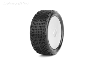 Jetko Challenger 4wd 1:10 Buggy2.2 Front Tyres White Wheel EOS Yellow