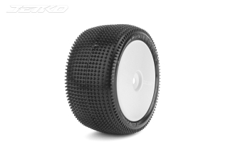 Jetko Challenger 1:10 Buggy 2.2 Rear Tyres White Wheel EOS Yellow