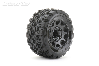 Jetko EX Tyre ST King Cobra Black Wheel 2.8" Hex 12,14,17mm (2)